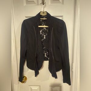 INC International Concepts Black Lace Women's Blazer